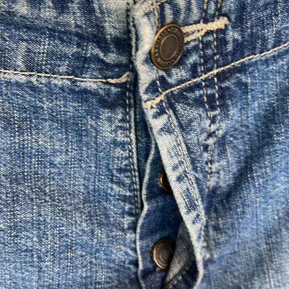 Y2K Vintage American Eagle Denim Utility Shorts Blue Medium Wash AE Supply Co 12 - Picture 5 of 12